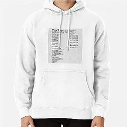 White hoodie with YUNGBLUD tour dates list print design
